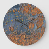 Getextureerde geroest metalen achtergrond. grote klok (Voorkant)