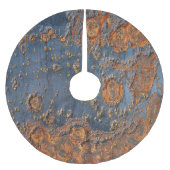 Getextureerde geroest metalen achtergrond. kerstboom rok (Voorkant)