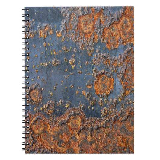 Getextureerde geroest metalen achtergrond. notitieboek (Voorkant)