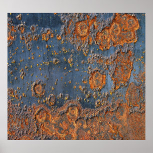 Getextureerde geroest metalen achtergrond. poster