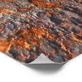 Getextureerde geroest metalen achtergrond. poster (Hoek)