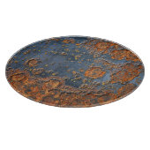 Getextureerde geroest metalen achtergrond. snijplank (Hoek)