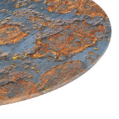 Getextureerde geroest metalen achtergrond. snijplank (Hoek)