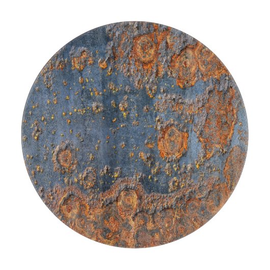 Getextureerde geroest metalen achtergrond. snijplank (Voorkant)