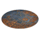 Getextureerde geroest metalen achtergrond. snijplank (Hoek)