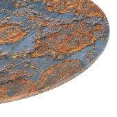 Getextureerde geroest metalen achtergrond. snijplank (Hoek)