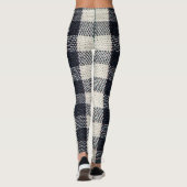 Getextureerde geruite katoenen stof achtergrond leggings (Achterkant)