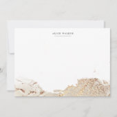 Getextureerde Gouden Faux Folie briefpapier Note K Notitiekaartje (Voorkant)