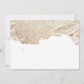 Getextureerde Gouden Faux Folie briefpapier Note K Notitiekaartje (Achterkant)