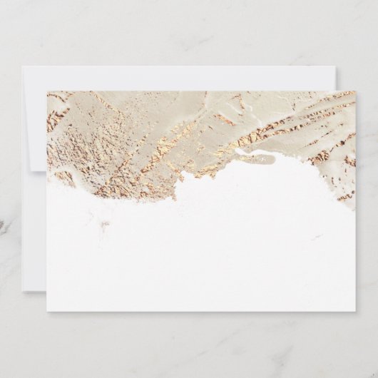 Getextureerde Gouden Faux Folie briefpapier Note K Notitiekaartje (Achterkant)