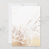 Getextureerde Gouden Faux Folie Elegante Huwelijks Kaart (Achterkant)