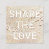 getextureerde gouden faux folie moderne Loyalty Ka Vierkante Visitekaartje (Voorkant)