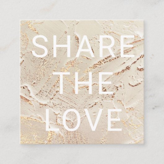 getextureerde gouden faux folie moderne Loyalty Ka Vierkante Visitekaartje (Voorkant)