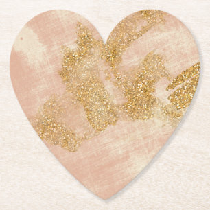 *~* Getextureerde Gouden Glitter Distressed Golden Kartonnen Onderzetters
