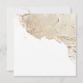 Getextureerde Gouden Moderne Huwelijksuitnodiging Kaart (Achterkant)