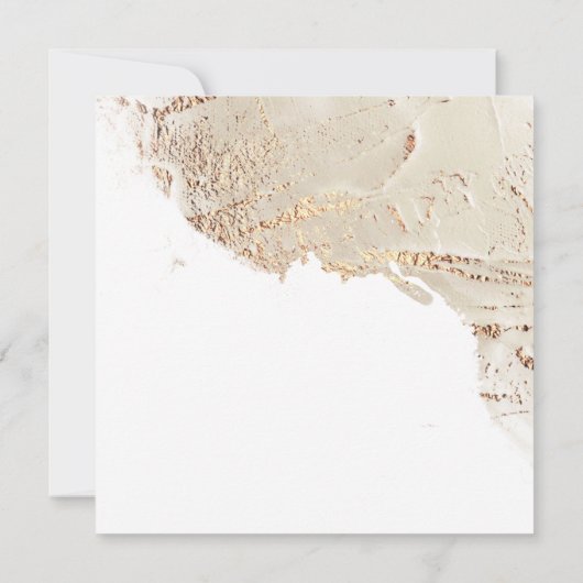 Getextureerde Gouden Moderne Huwelijksuitnodiging Kaart (Achterkant)
