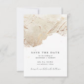 Getextureerde goudfolie foto Save the Date uitnodi Kaart (Voorkant)