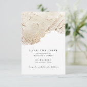 Getextureerde goudfolie foto Save the Date uitnodi Kaart (Staand voorkant)