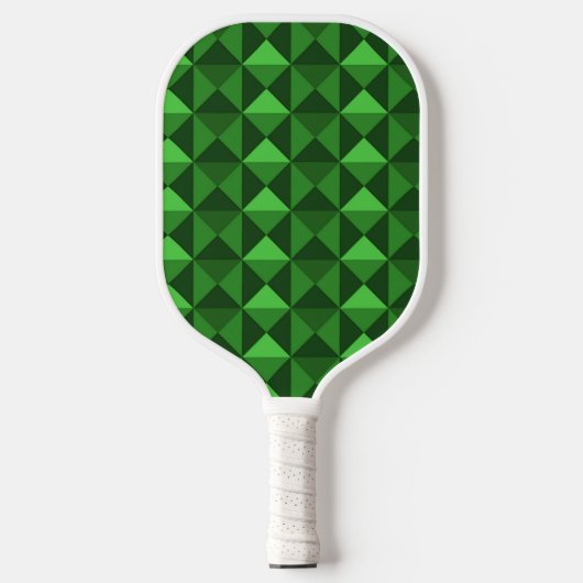Getextureerde groene driehoekige blokjes picklebal pickleball paddle (Voorkant)