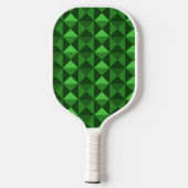 Getextureerde groene driehoekige blokjes picklebal pickleball paddle (Achterkant)