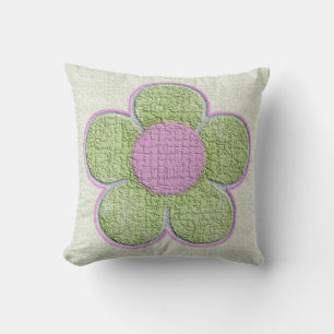 Getextureerde groene en roze Kussens