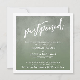 Getextureerde groene ombre uitgestelde bruiloft Ka Kaart