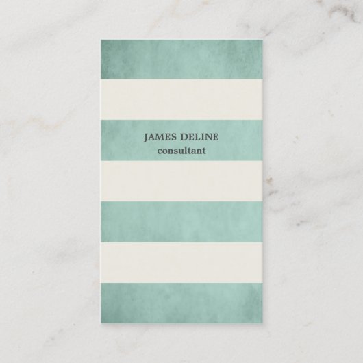 Getextureerde groene  Stripes Consultant Visitekaartje (Voorkant)