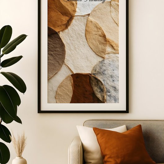 Getextureerde harmonie poster