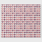 getextureerde harten Gift Wrap Cadeaupapier (Vlak)