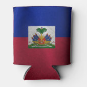 Getextureerde Hatiaanse vlag Blikjeskoeler (Voorkant)