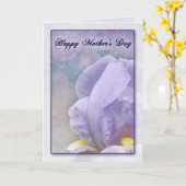 Getextureerde Iris Moederdag Kaart (Gele Bloem)
