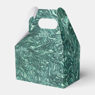 Getextureerde jade en groene cyaan shades bedankdoosjes