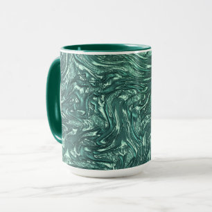 Getextureerde jade en groene cyaan shades mok