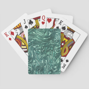 Getextureerde jade en groene cyaan shades pokerkaarten