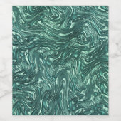 Getextureerde jade en groene cyaan shades wijn etiket (Enkel label)