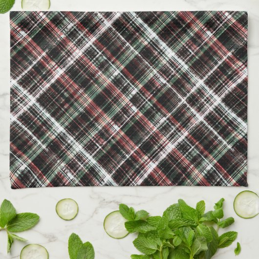 Getextureerde kersttaartan. theedoek (Gevouwen)