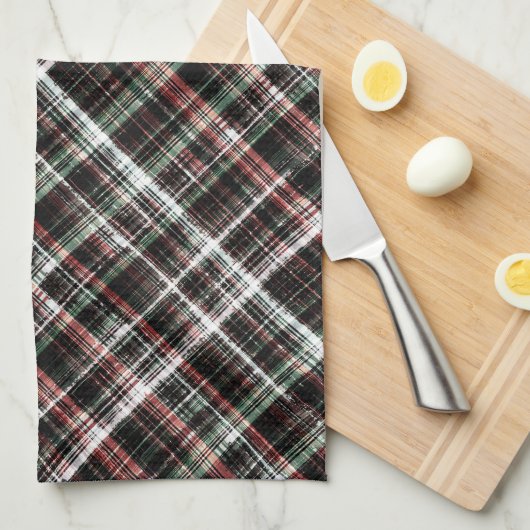 Getextureerde kersttaartan. theedoek (Quarter Fold)