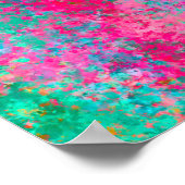 Getextureerde Kleurrijke Abstracte Aquarel Schilde Poster (Hoek)