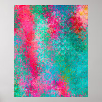 Getextureerde Kleurrijke Abstracte Aquarel Schilde