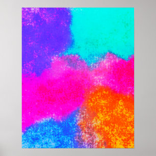 Getextureerde kleurrijke Abstracte schilderij Poster
