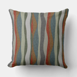 Getextureerde kleurrijke visgraat gestreept kussen