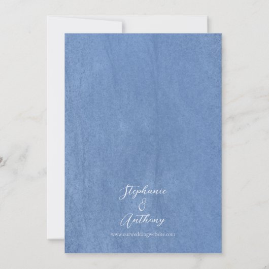 Getextureerde korenbloem Blauw Wildbloem Vogel Bru Kaart (Achterkant)