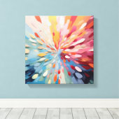 Getextureerde kunst aan de muur, Abstract Canvas Afdruk (Insitu (Houten vloer))