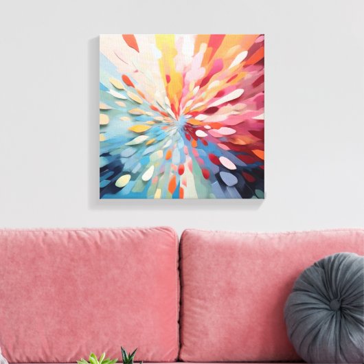 Getextureerde kunst aan de muur, Abstract Canvas Afdruk (Insitu (Woonkamer))