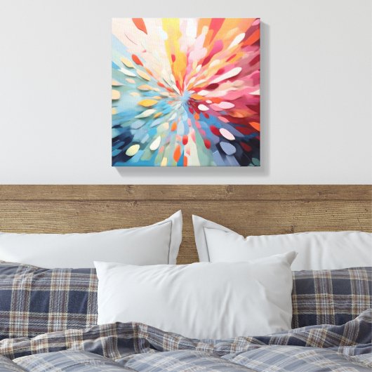 Getextureerde kunst aan de muur, Abstract Canvas Afdruk (Insitu (Slaapkamer))