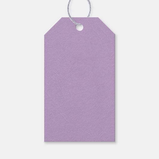 Getextureerde lichte Paarse kleur Cadeaulabel (Voorkant)