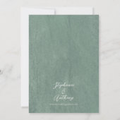 Getextureerde Lichte Sage Groene Wildflower Vogel  Kaart (Achterkant)