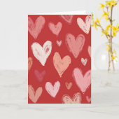 Getextureerde Liefdeshartjes Kaart (Gele Bloem)