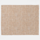 Getextureerde linnen stoftextuur in warm natuurlij fleece deken (Voorkant (Horizontaal))