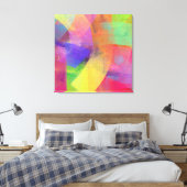 Getextureerde look Abstracte regenboogkleuren Canvas Afdruk (Insitu (Slaapkamer))